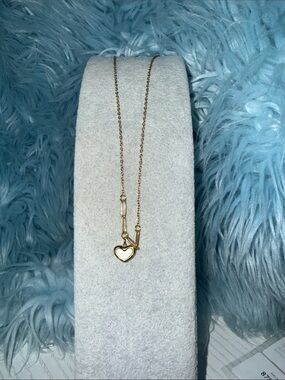 Gold Heart Pendant Necklace - Women’s Delicate Heart Charm